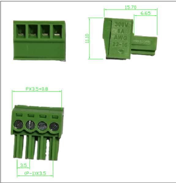 Pluggable terminal block KF2EDGK-3.5 Morsettiera estraibile KF2EDGK-3.5