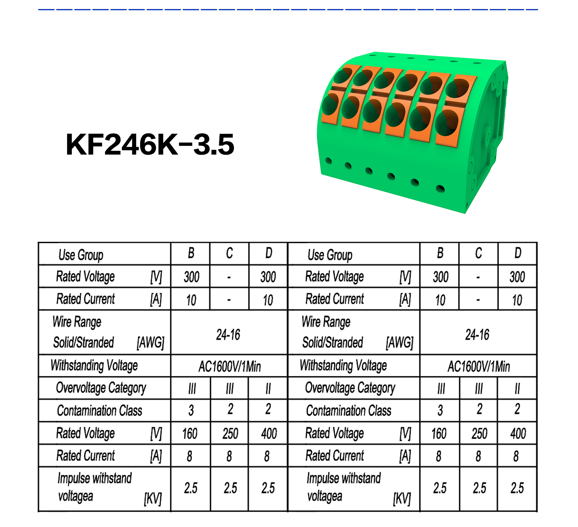 spring type terminal block 3.5 bloque de terminales tipo resorte 3.5