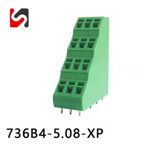 Federbelasteter Schraubklemmenblock 736B4-5.08 Phoenix-Federhebel-Steckverbinder mit 5,08 mm Rastermaß und 3 Anschlüssen 