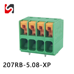 SHANYE BRAND 207RB-5.08 5.08mm pitch hot sale phoenix spring type pcb terminal blocks with high quality better price