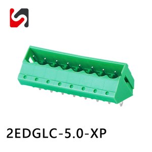 2EDGLC-5.0 300V placa terminal 2 pinos fio de 45 graus conectar