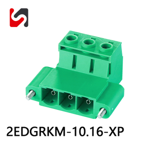 SHANYE BRAND 2EDGRKM-10.16 10.16mm pitch 90 degree pluggable terminal block male female for wire connect competitive price
