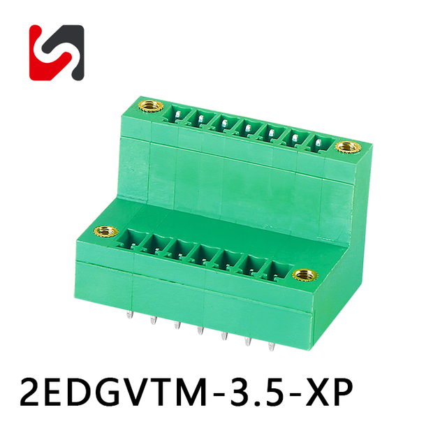 2EDGVTM-3.5 300V 3.5MM pitch Pluggable Terminal Blocks with flang manufacturer 