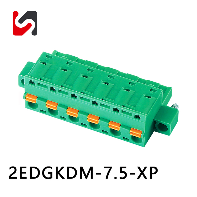 SHANYE BRAND 2EDGKDM-7.5 300V Bloque de terminales de tornillo enchufable de 4 pines
