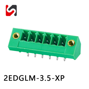 2EDGLM-3.5 300 V 8A bloco terminal do motor fio de 45 graus conecta o bloco terminal phoenix