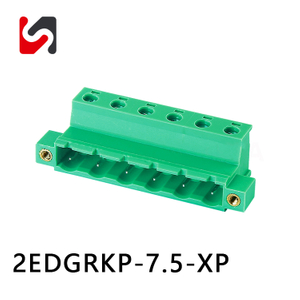 Shanye Brand 2EDGRKP-7.5/7.62 300V 7.62 mm Pitch Terminal Bloque de terminal Male y hembra alambre mejor suministro de precios