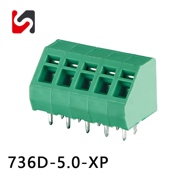 SHANYE BRAND 736D-5.0 5.0mm pitch phoenix spring cage connection terminal block hot sale