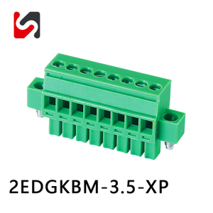 2EDGKBM-3.5 300V Pluggable Terminal Blocks with flang manufacturer hot sale