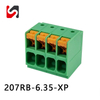 SHANYE BRAND 207RB-6.35 300V 6.35mm pitch hot sale spring type pcb terminal blocks with high quality better price
