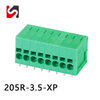 SHANYE BRAND 205R-3.5 Bloque conector eléctrico de 5 amperios de 3 vías Phoenix con paso de 3,5 mm