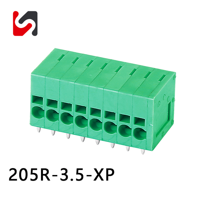 SHANYE BRAND 205R-3.5 Bloque conector eléctrico de 5 amperios de 3 vías Phoenix con paso de 3,5 mm