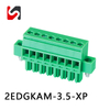 2EDGKAM-3.5 300V Pluggable Terminal Blocks with flang manufacturer hot sale for wire connect green color