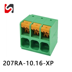 SHANYE BRAND 207RA-10.16 10.16mm pitch hot sale phoenix spring type pcb terminal blocks better price