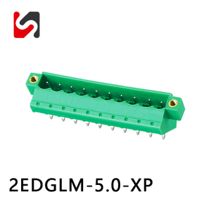 2EDGLM-5.0 300V bloco terminal de terra fio de 45 graus conectado com flange 