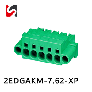 2EDGAKM-7.62 weidmuller bloco terminal conect&aacute;vel suportes pcb de montagem com parafuso de nylon