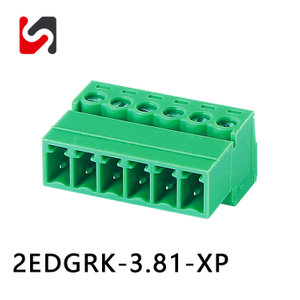 Bloco de terminais plug&aacute;vel 3.81mm 2EDGRK-3.81 3.81mm passo plug&aacute;vel conectores de placa pcb macho f&ecirc;mea 2p-24p