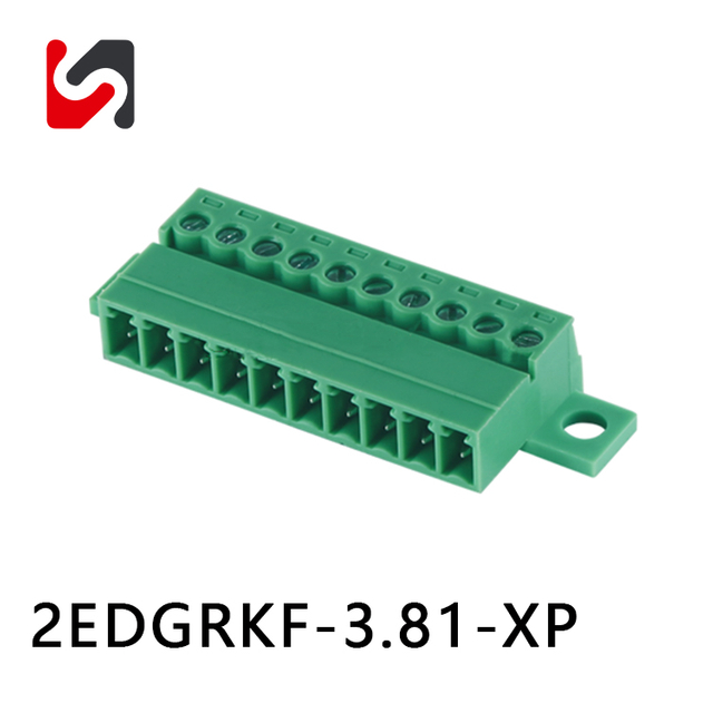 Marca SHANYE 2EDGRKF-3.81 conector de paso de 3,81 mm 2p-24p en bloques de terminales cable hembra macho a cable 