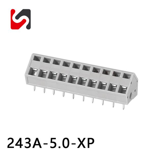 SHANYE BRAND 243A-5.0 5.0mm pitch spring loaded terminal made in china 