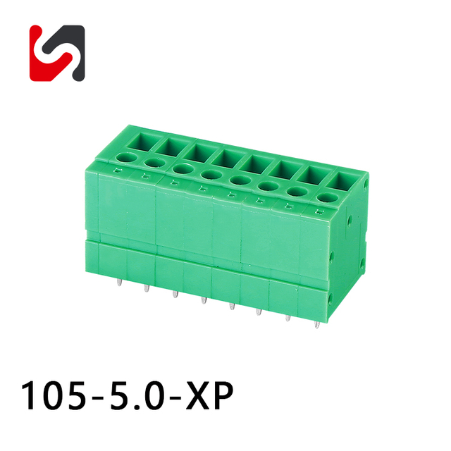 spring cage connection manufacturer SY105V-5.0 300V 10A hot sale 5.0mm pitch phoenix circuit board screw terminal