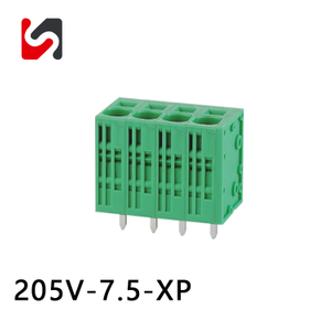 SHANYE BRAND 205V-7.5 7,5-mm-Phoenix-Klemmenleiste, Leiterplatten-Anschlussblock für Leiterplatten-Drahtverbindungen