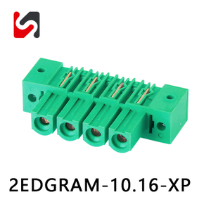 Shanye brand 2EDGRAM-10.16 electrical connector strip with flang replace phoenix hot sale