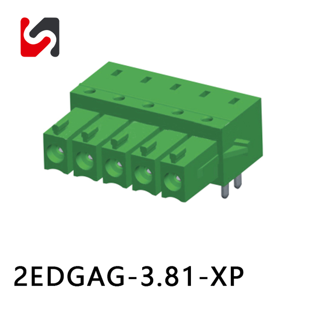 Bloque de terminales 300V 2EDGAG-3.81 marca SHANYE 3,81 mm