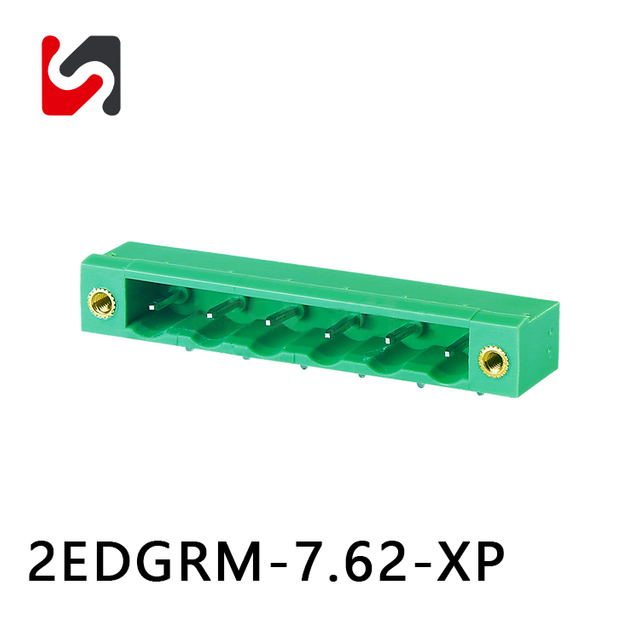 SHANYE BRAND 2EDGRM-7.62mm 7.62mm pitch pluggable terminal block male female with flang fpr pcb 2P-24P