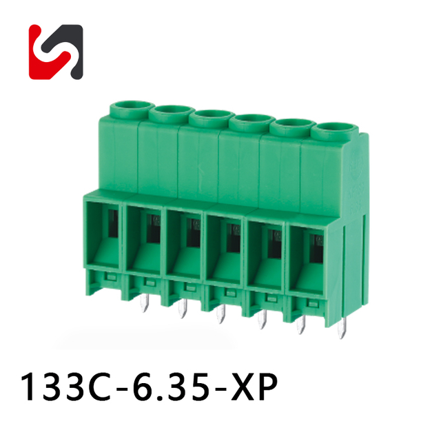 SHANYE BRAND SY133C-6.35 300V 30A hot sale pcb screw terminal connector 3p 6.35 mm pitch supplyer