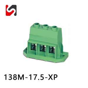 SHANYE BRAND SY138M-17.5 600V 160A hot sale high current pcb terminal block 17.5 mm pitch with flang 