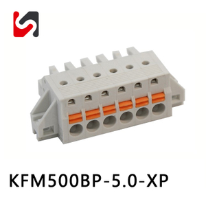 Marca Shanye KFM500BP-5.0 300V 2P-24p Male Male feminino Blocos de 5,0 mm femininos de fêmea de 5,0 mm