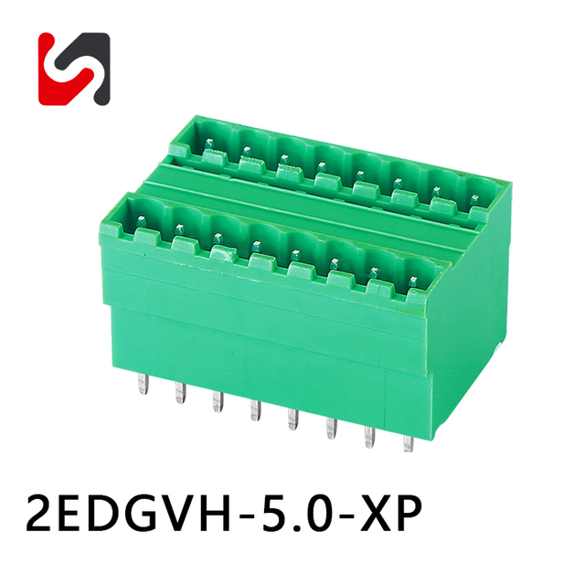 SHANYE BRAND 2EDGVH-5.0 300V 2P-24P 5.0mm hot sale pluggable terminal blocks with ul for pcb