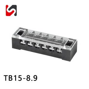 SHANYE BRAND TB15-8.9 600V 15A 8.9mm pitch hot sale dual row terminal block supplyer