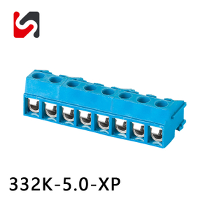 Electrical Cable wholesale SY332K-5.0 300V 10A hot sale 5.0mm pitch pcb screw terminal block connector with pinheader blue supplyer