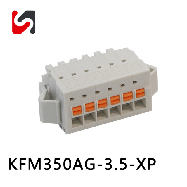 SHANYE BRAND KFM350AG-3.5 300V Newest 3.5mm phoenix pluggable terminal blocks male female with ROHS