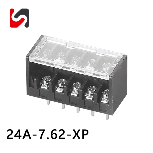 SHANYE BRAND 24A-7.62 300V 5.0mm pitch hot sale 8 position barrier strip with high quality supplyer