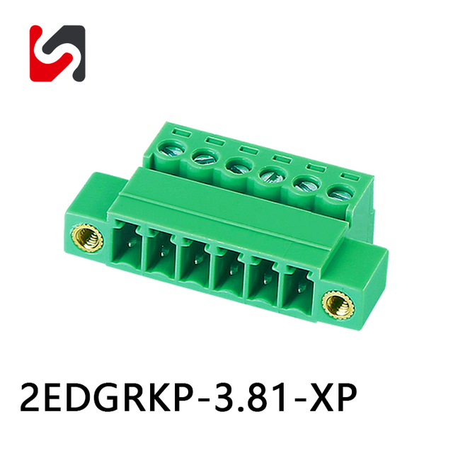 SHANYE BRAND 2EDGRKP-3.81 Morsettiera innestabile passo 3,81 mm maschio femmina da filo a filo 