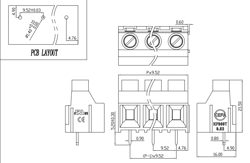 KF950TC-9.52 Datesheet